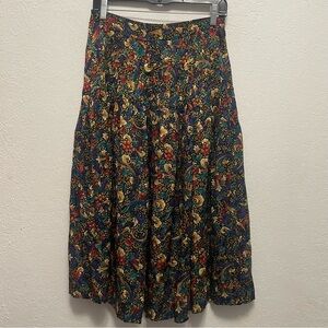 Anne Crimmins for Umi Collections Vintage Pleated Silk Skirt Size 12